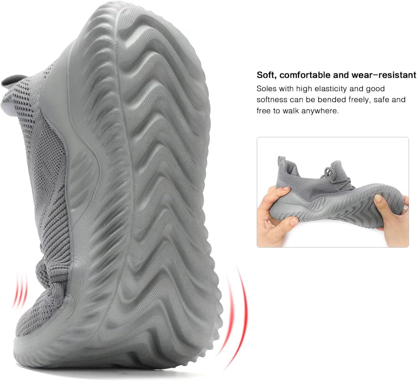 Kapsen Men's Non Slip Running Shoes Ultra Light Breathable Casual Walking Shoes Fashion Sneakers Mesh Workout Sports Shoes