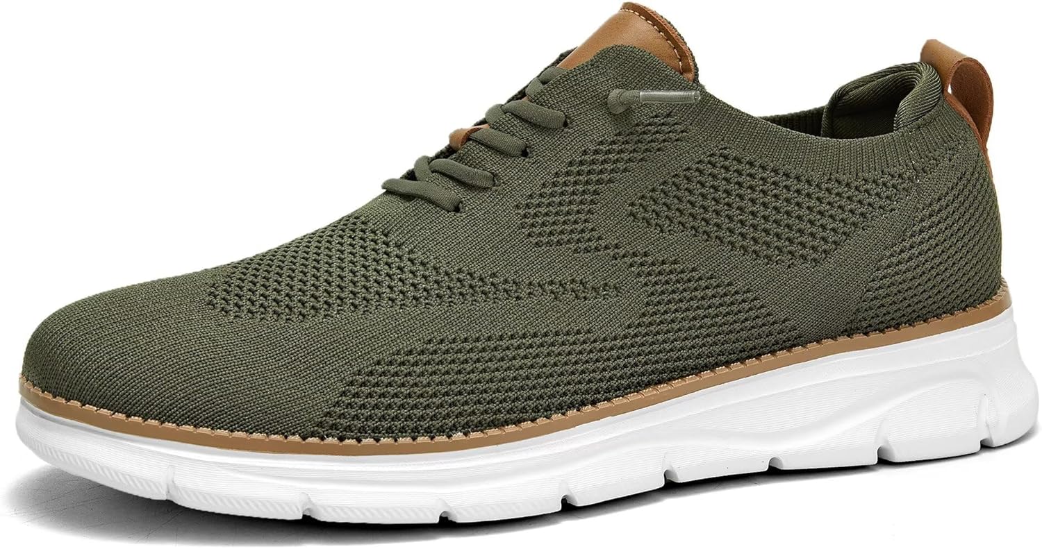 Mens Casual Dress Oxfords Shoes Fashion Mesh Business Walking Work Slip on Sneakers Comfortable Lightweight Soft Sole