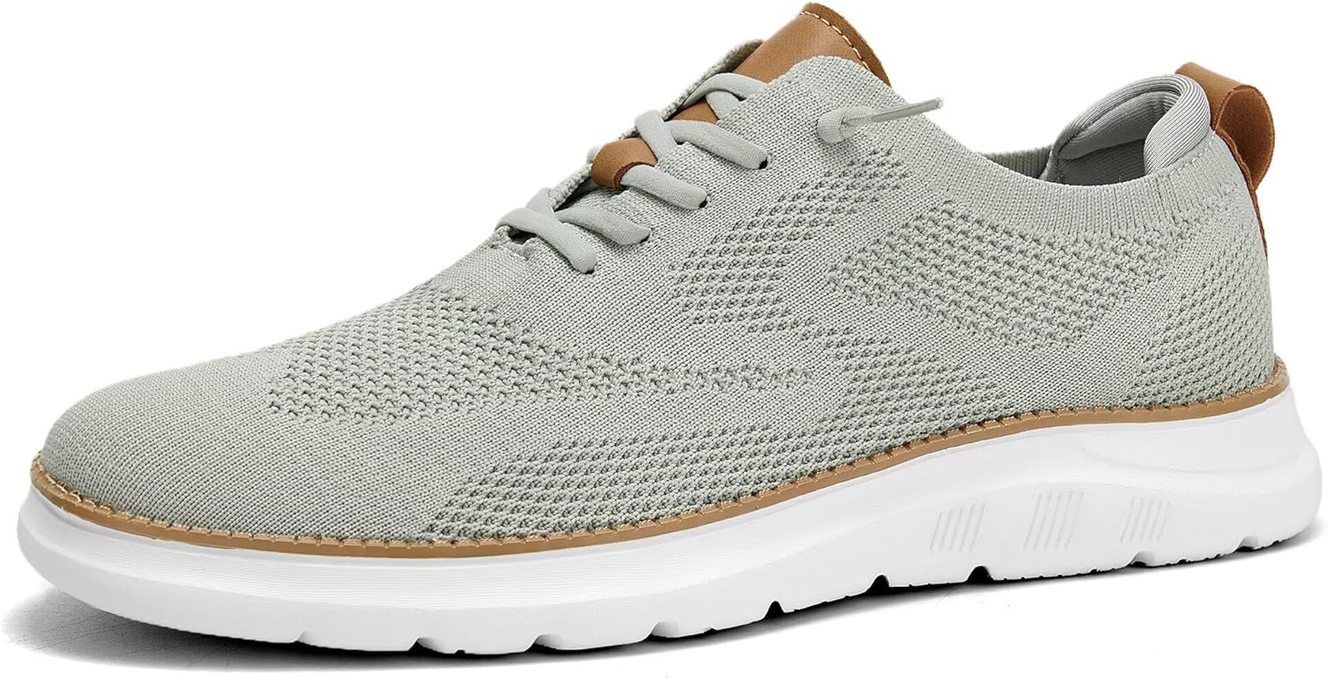 Mens Casual Dress Oxfords Shoes Fashion Mesh Business Walking Work Slip on Sneakers Comfortable Lightweight Soft Sole