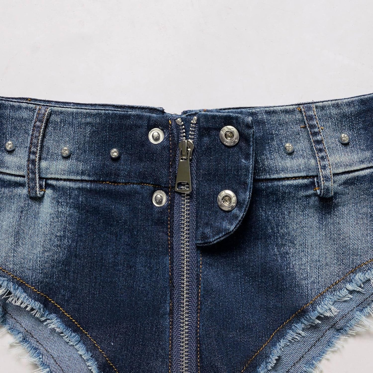 Women's Stretch Mini Denim Shorts Low Waist High Cut Hot Pants Jeans for Nightclubs Bars and Beaches